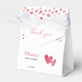 Ballotins Merci de Baby shower au coeur doux (Verso)