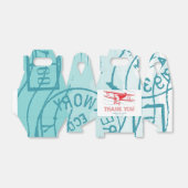 Ballotins Merci de Baby shower avion (Déplié)