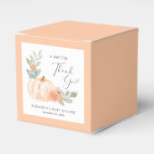 Ballotins Merci de Baby shower Citrouille orange (Verso)