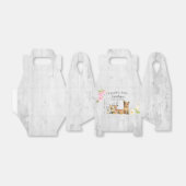 Ballotins Merci de Baby shower de bois rustique (Déplié)