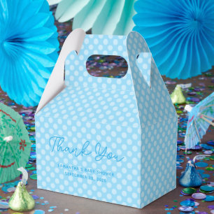 Ballotins Merci de Baby shower de pois bleu bébé