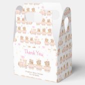 Ballotins Merci de Baby shower de train rose ours (Ouvert)