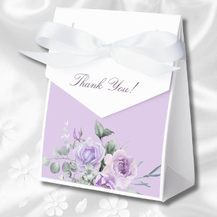 Ballotins Merci de Baby shower floral lavande