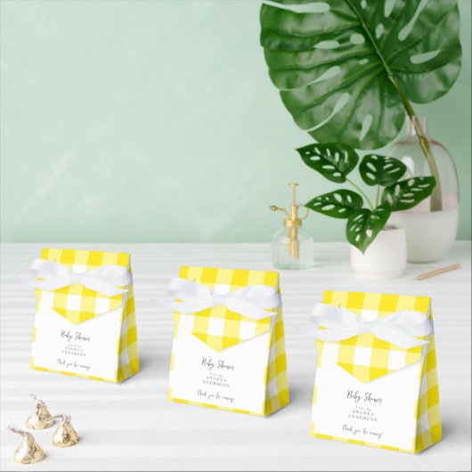 Ballotins Merci de Baby shower jaune de Buffalo (Multiple)