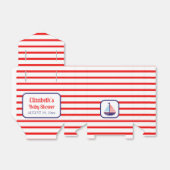 Ballotins Merci de Baby shower nautique (Déplié)