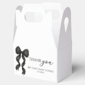 Ballotins Merci de Baby shower noir (Ouvert)