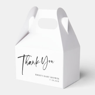 Ballotins Merci de Baby shower noir et blanc moderne