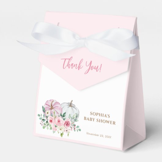 Ballotins Merci de Baby shower rose petit Citrouille (Verso)