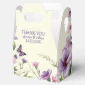 Ballotins Merci de bordure fleurie de fleurs violettes maria (Ouvert)