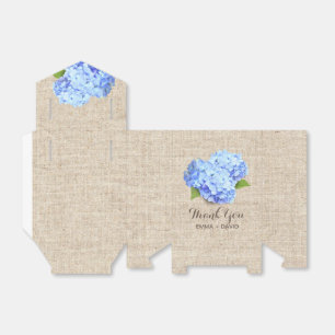 Ballotins Merci de Burlap Rustique Blue Hydrangea