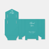 Ballotins Merci de calligraphie turquoise Mariage (Déplié)