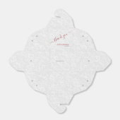 Ballotins Merci de canneberge chic Mariage de fibres blanche (Déplié)