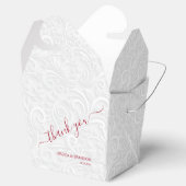 Ballotins Merci de canneberge chic Mariage de fibres blanche (Ouvert)