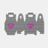 Ballotins Merci de coeur rose moderne (Déplié)