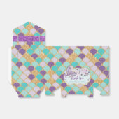 Ballotins Merci de fille de Baby shower de la queue de sirèn (Déplié)