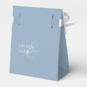 Ballotins Merci de Mariage bleu et blanc Dusty (Arrière)