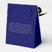 Ballotins Merci de Mariage bleu et or nouvellement marié (Arrière)