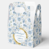 Ballotins Merci de Mariage Bohême Dusty Blue Gold élégant (Ouvert)