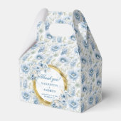 Ballotins Merci de Mariage Bohême Dusty Blue Gold élégant (Verso)