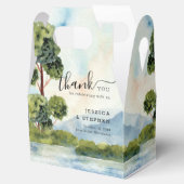 Ballotins Merci de Mariage d'aquarelle À feuillage persistan (Ouvert)