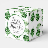 Ballotins Merci de mariage de destination de feuille de palm (Arrière)