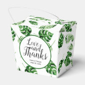 Ballotins Merci de mariage de destination de feuille de palm (Arrière)