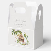 Ballotins Merci de Mariage de palmiers tropicaux (Ouvert)