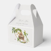 Ballotins Merci de Mariage de palmiers tropicaux (Verso)