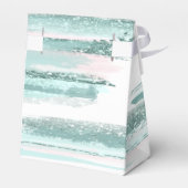 Ballotins Merci de Mariage de peinture Abstrait ID Turquoise (Arrière)