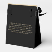 Ballotins Merci de Mariage en noir et or (Arrière)