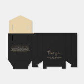 Ballotins Merci de Mariage en noir et or (Déplié)