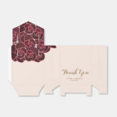 Ballotins Merci de Mariage floral de Bourgogne moderne (Déplié)