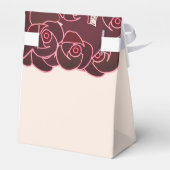 Ballotins Merci de Mariage floral de Bourgogne moderne (Arrière)