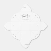 Ballotins Merci de Mariage noir et blanc de script personnal (Déplié)