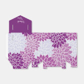 Ballotins Merci de Motif à fleurs violettes (Déplié)