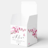 Ballotins Merci de papillon rose cerise en fleur (Ouvert)