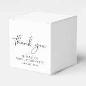 Ballotins Merci de partie de graduation de script chic (Verso)