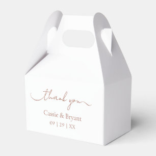 Ballotins Merci De Script En Terracotta Simple Moderne