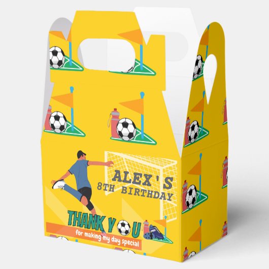 Ballotins Merci de soccer jaune vif Anniversaire (Ouvert)