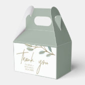 Ballotins Merci d'eucalyptus veiné en or (Verso)