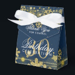 Ballotins Merci d'hiver Blue Winter 30th Birthday Navy<br><div class="desc">Elégant design "Merci" du 30e anniversaire avec Parties scintillant Gold Faux Snowflakes & bokeh lumières brillantes sur le arrière - plan bleu Navy (vous pouvez changer la couleur arrière - plan selon vos besoins),  et texte personnalisé.</div>