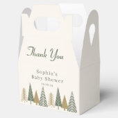 Ballotins Merci du Baby shower d'hiver vert (Ouvert)