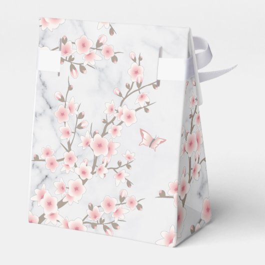 Ballotins Merci en marbre cerisier en fleurs d'abricot (Arrière)