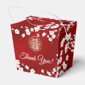 Ballotins Merci en or blanc rouge Mariage chinois (Arrière)