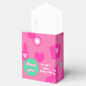 Ballotins Merci, fête d'anniversaire de poupée rose, fille (Ouvert)
