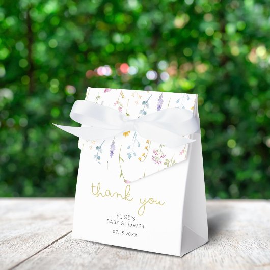 Ballotins Merci fleur sauvage Baby shower