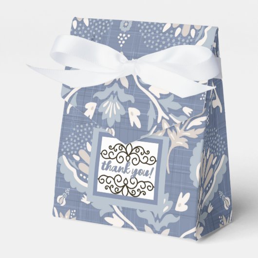 Ballotins Merci French Damask Bleu (Verso)