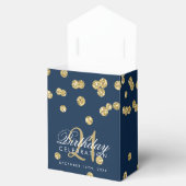 Ballotins Merci Gold 21e anniversaire Confetti Marine Bleu (Ouvert)