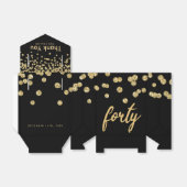 Ballotins Merci Gold Black "Quarty" fête d'anniversaire (Déplié)