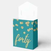 Ballotins Merci Gold Turquoise "Quarante" fête d'anniversair (Ouvert)